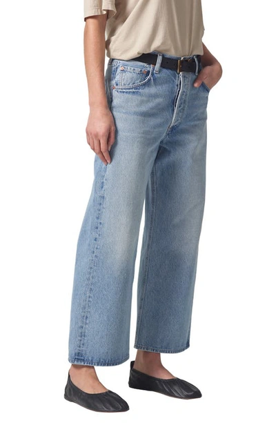 Shop Citizens Of Humanity Gaucho High Waist Crop Wide Leg Jeans In Misty