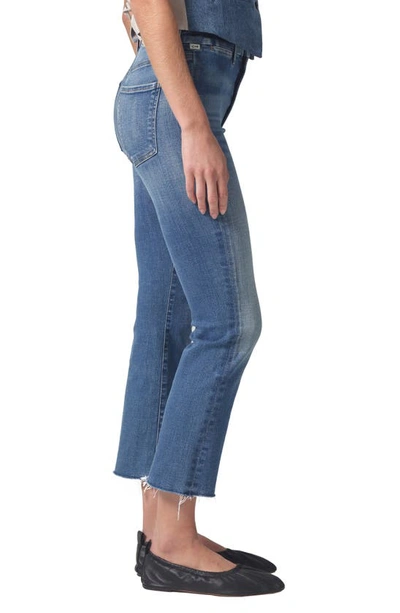 Shop Citizens Of Humanity Isola Raw Hem Crop Bootcut Trouser Jeans In Abliss