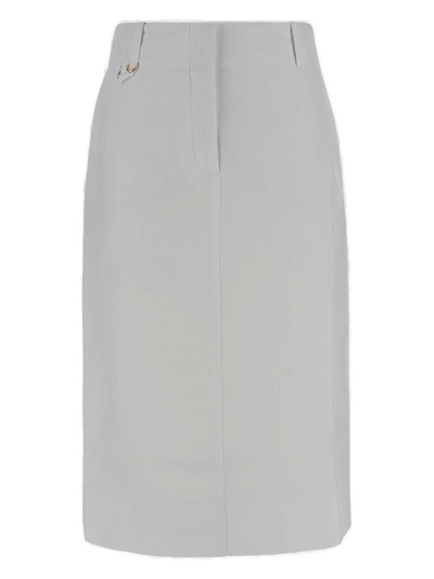 Shop Jacquemus Tailored Pencil Skirt In White
