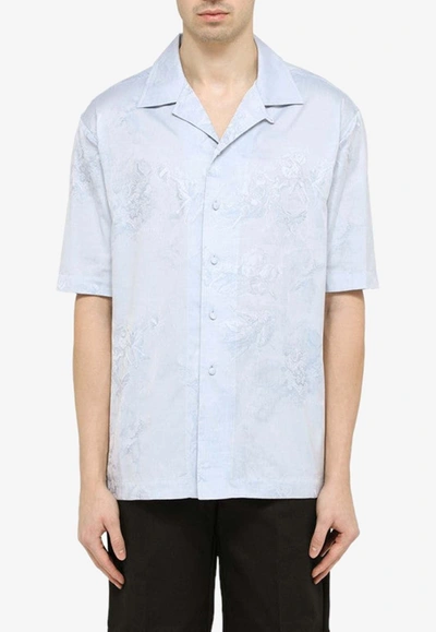 Shop Off-white Angel-motif Short Sleeved Shirt In Blue