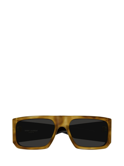 Shop Saint Laurent Eyewear Rectangular Frame Sunglasses In Multi