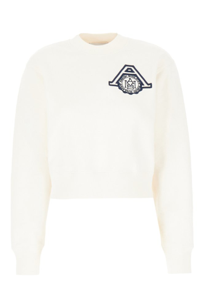 Shop Ambush Scholarship Cropped Sweatshirt In White