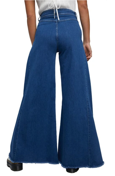 Shop Free People Santa Cruz Wide Leg Jeans In 70s Wash