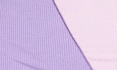 Shop Naked Wardrobe Mock Neck Rib Bodysuit In Bloom/ Purple