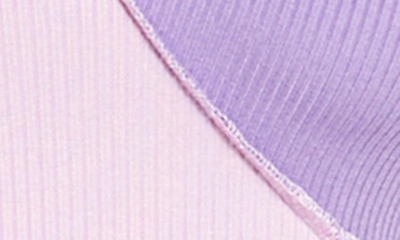 Shop Naked Wardrobe Cutout One-shoulder Rib Dress In Bloom/ Purple