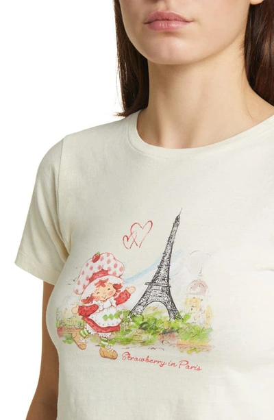 Shop Golden Hour Eiffel Hearts Graphic Baby T-shirt In Washed Marshmallow