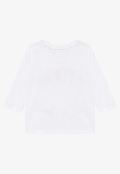 Shop Givenchy Babies Logo-detailed Crewneck T-shirt In White