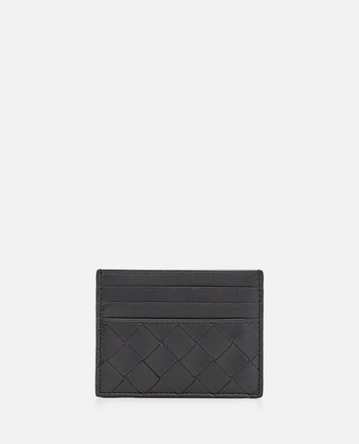 Shop Bottega Veneta Leather Card-holder In Black