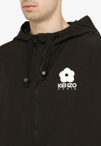 Shop Kenzo Boke Flower Windbreaker Jacket In Black
