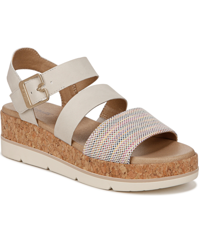Shop Dr. Scholl's Women's Once Twice Platform Sandals In Multi Fabric,faux Leather