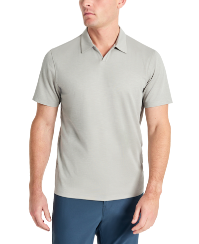 Shop Kenneth Cole Men's Johnny Collar Polo In Light Grey