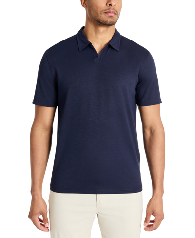 Shop Kenneth Cole Men's Johnny Collar Polo In Navy