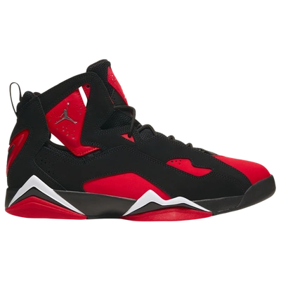 Shop Jordan Mens   True Flight In Black/chrome/univ Red