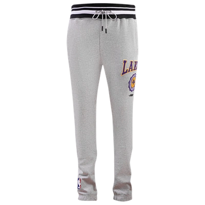 Shop Pro Standard Mens  Lakers Crest Emblem Fleece Sweatpant In Gray