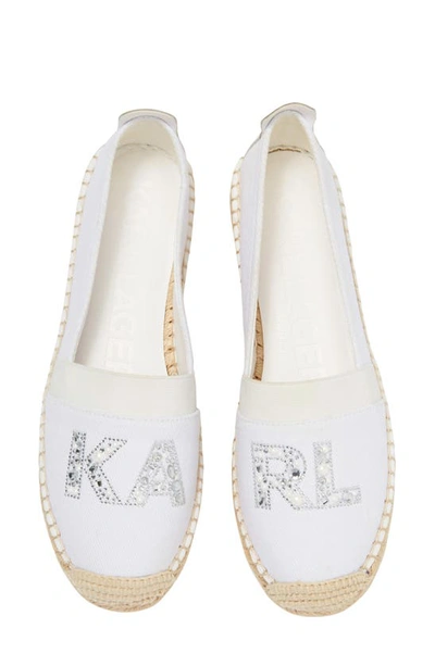 Shop Karl Lagerfeld Manika Espadrille Loafer In Bright White