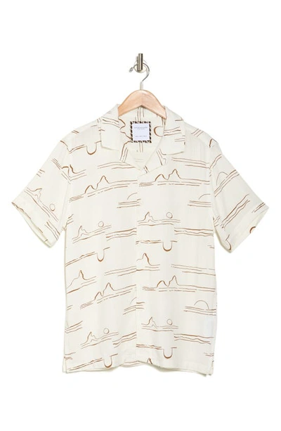 Shop Denim And Flower Horizon Sketch Short Sleeve Shirt In White