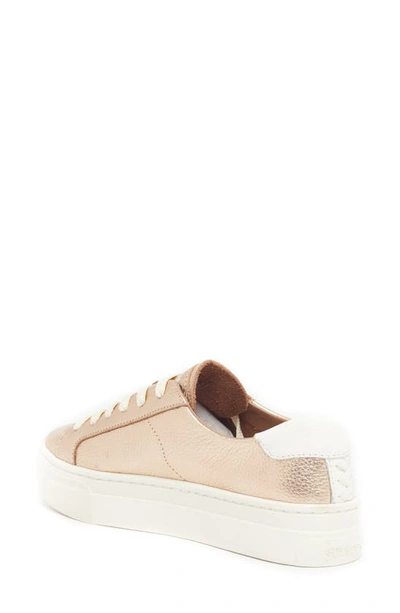 Soludos Ibizia Metallic Low-top Platform Sneakers In Rose Metallic
