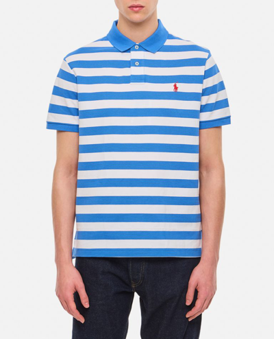 Shop Polo Ralph Lauren Cotton Polo Shirt In Sky Blue