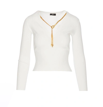 Shop Elisabetta Franchi Sweaters In White