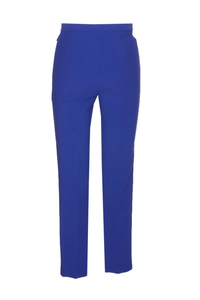 Shop Elisabetta Franchi Trousers In Blue