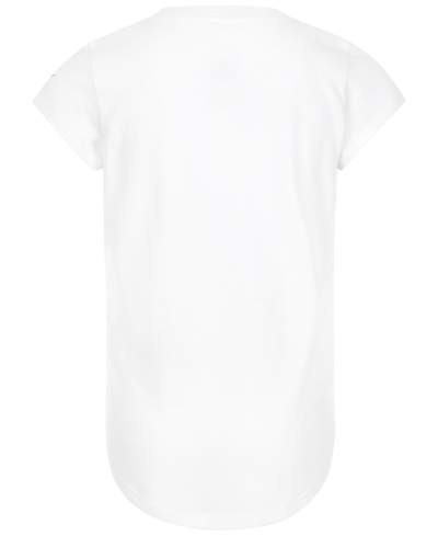 Shop Nike Little Girls Logo Short Sleeve Tee In White