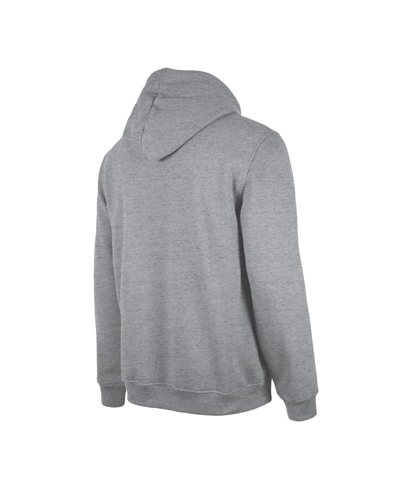 New Era Men's  Heather Gray Distressed Miami Dolphins Retro Pullover Hoodie In Heather Gray