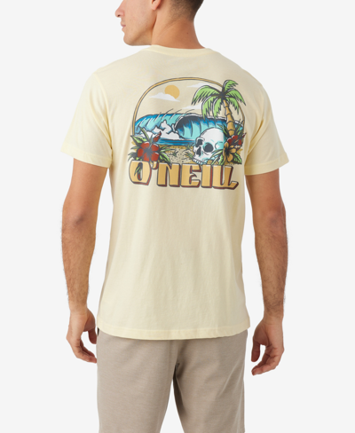 Shop O'neill Men's Hidden Point Long Sleeves T-shirt In Pale Yellow