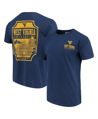 Image One Navy West Virginia Mountaineers Comfort Colors Campus Icon T-shirt In Navy