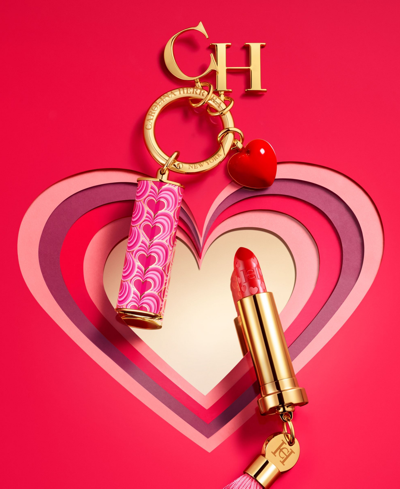 Shop Carolina Herrera Fabulous Kiss Valentine's Day Satin Lipstick Refill In - Red Carolina (classic Red)