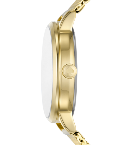 Shop Kate Spade Women's Metro Three Hand Gold-tone Stainless Steel Watch 34mm
