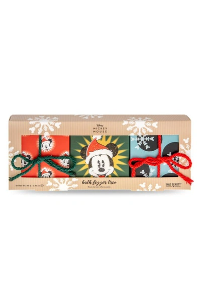 M.a.d Beauty X Disney Mickey Jingle All The Way Bath Fizzer Trio In Mickey