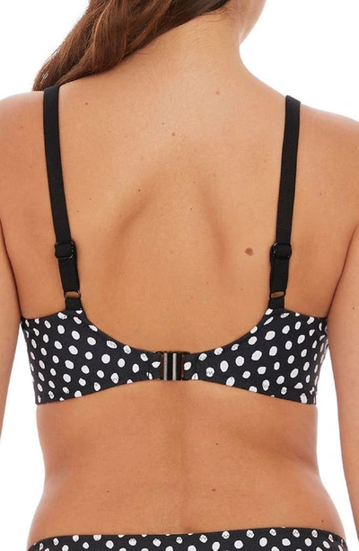 Shop Fantasie Santa Monica Underwire Molded Bikini Top In Black/ White
