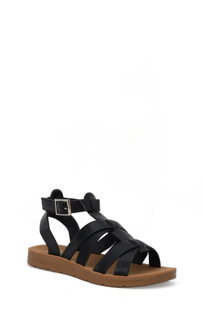 Shop Yoki Kids' Brynn Gladiator Sandal In Black