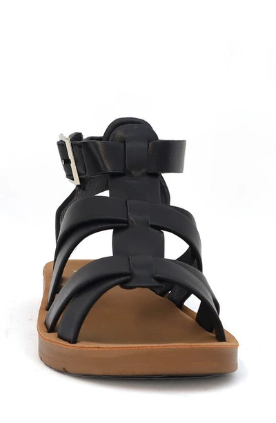 Shop Yoki Kids' Brynn Gladiator Sandal In Black