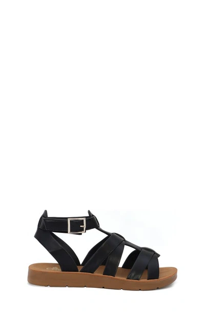 Yoki Kids' Brynn Gladiator Sandal In Black