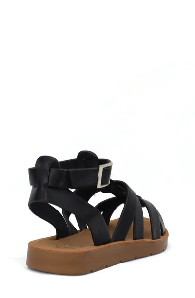 Shop Yoki Kids' Brynn Gladiator Sandal In Black