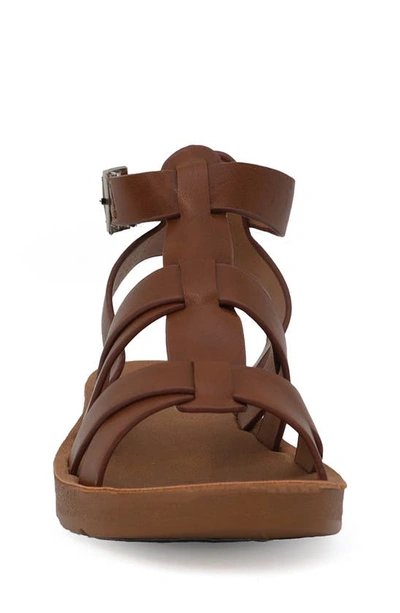 Shop Yoki Kids' Brynn Gladiator Sandal In Cognac