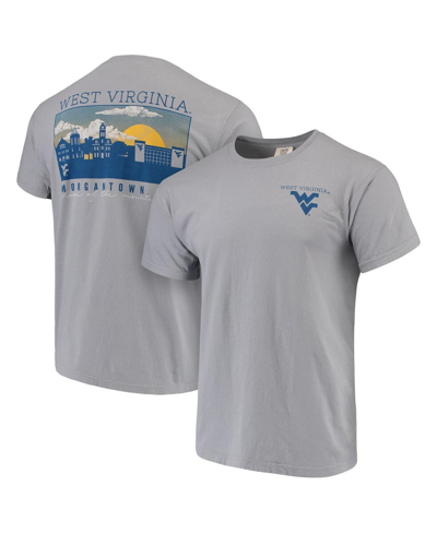 Shop Image One Men's Gray West Virginia Mountaineers Comfort Colors Campus Scenery T-shirt