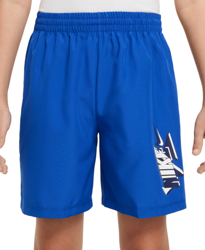 Shop Nike Big Boys Multi Dri-fit Woven Shorts In Game Royal