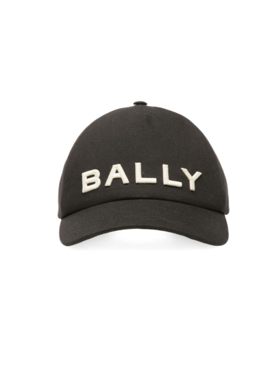 Shop Bally Men's Logo-embroidered Baseball Cap In Black
