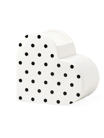 Shop Kate Spade Deco Dot On The Dot Heart Vase In White