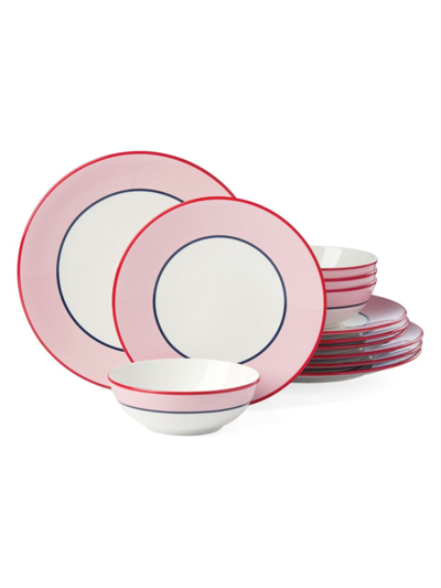 Shop Kate Spade Make It Pop 12-piece Dinnerware Set In Pink
