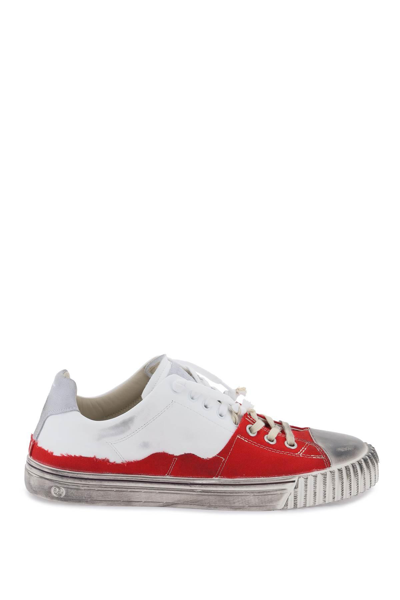 Shop Maison Margiela New Evolution Sneakers In White,red