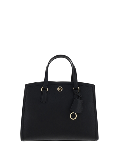 Shop Michael Kors Chantal Handbag In Black