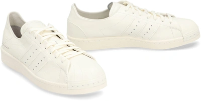 Shop Y-3 Adidas Superstar Leather Low-top Sneakers In White
