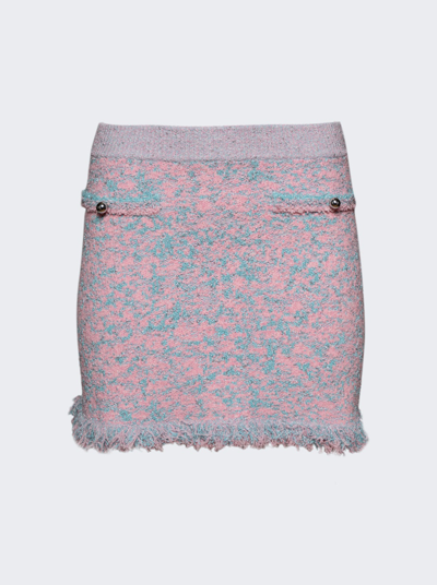 Shop Rabanne Jupe Mini Skirt In Tweed Lurex Rose