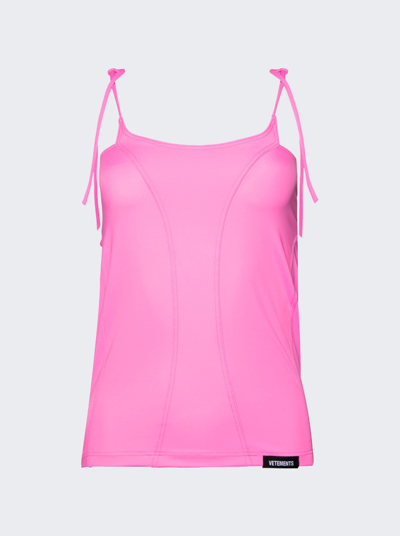 Shop Vetements Deconstructed Bikini Skirt In Hot Pink