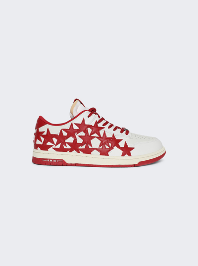 Shop Amiri Stars Low Sneaker In Red
