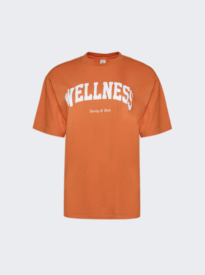 Shop Sporty And Rich Wellness Ivy T-shirt In Squash