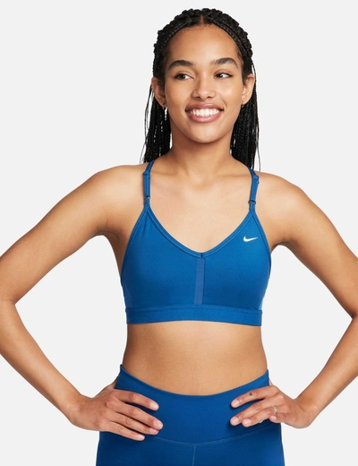 Shop Nike Dri-fit Indy Sports Bra In Blue